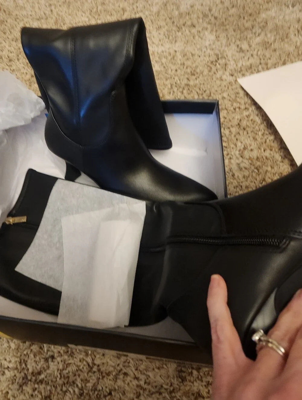 Jones New York Black Knee High Dress Boots New In Box Size 6.5